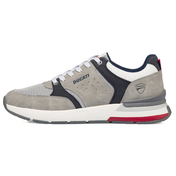 Sneakers grigie e blu da uomo con logo laterale Ducati, Brand, SKU m114002306, Immagine 0